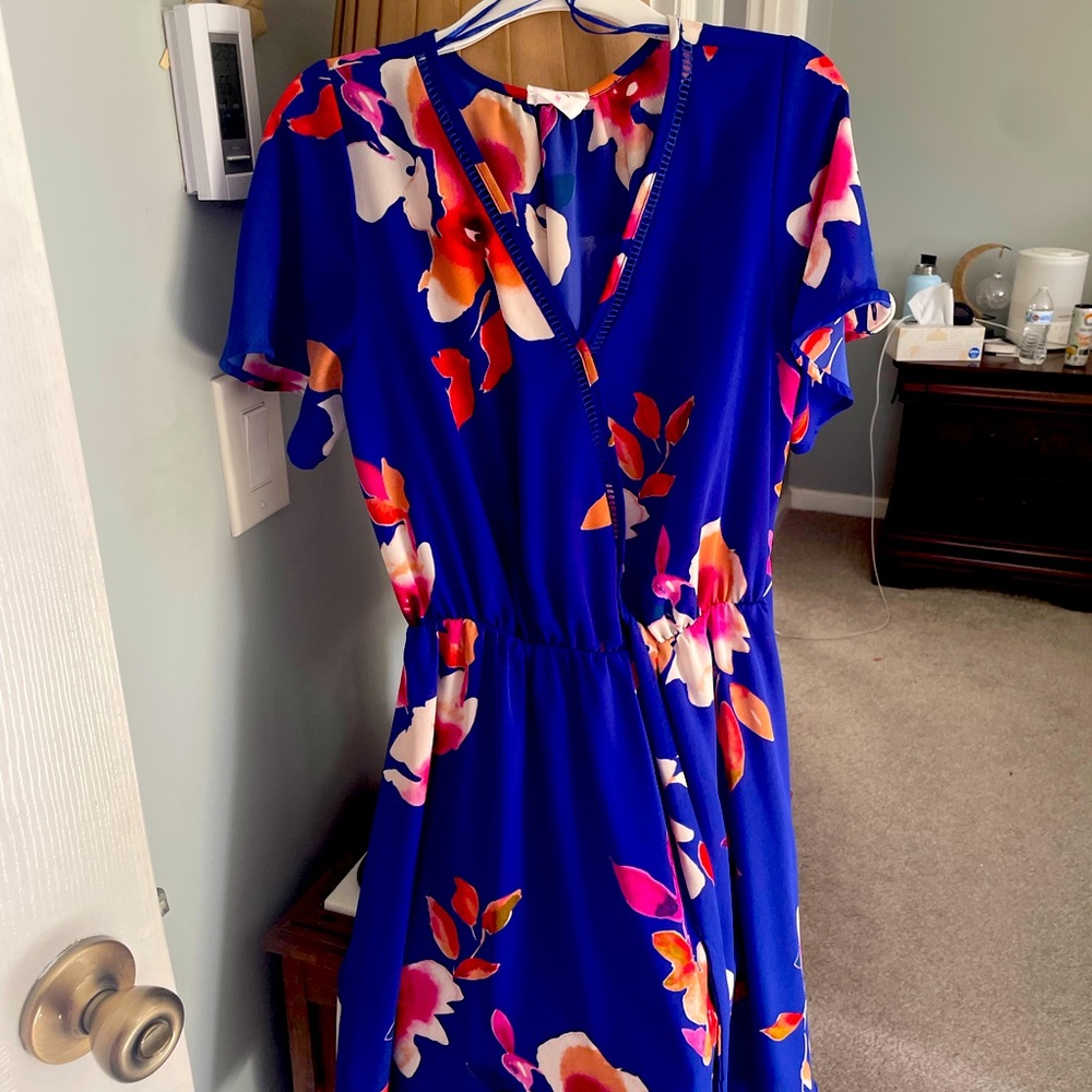 Floral size medium silk dress